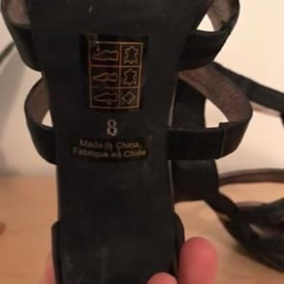 Jeffrey Campbell black leather high heels 8US - Picture 5 of 9